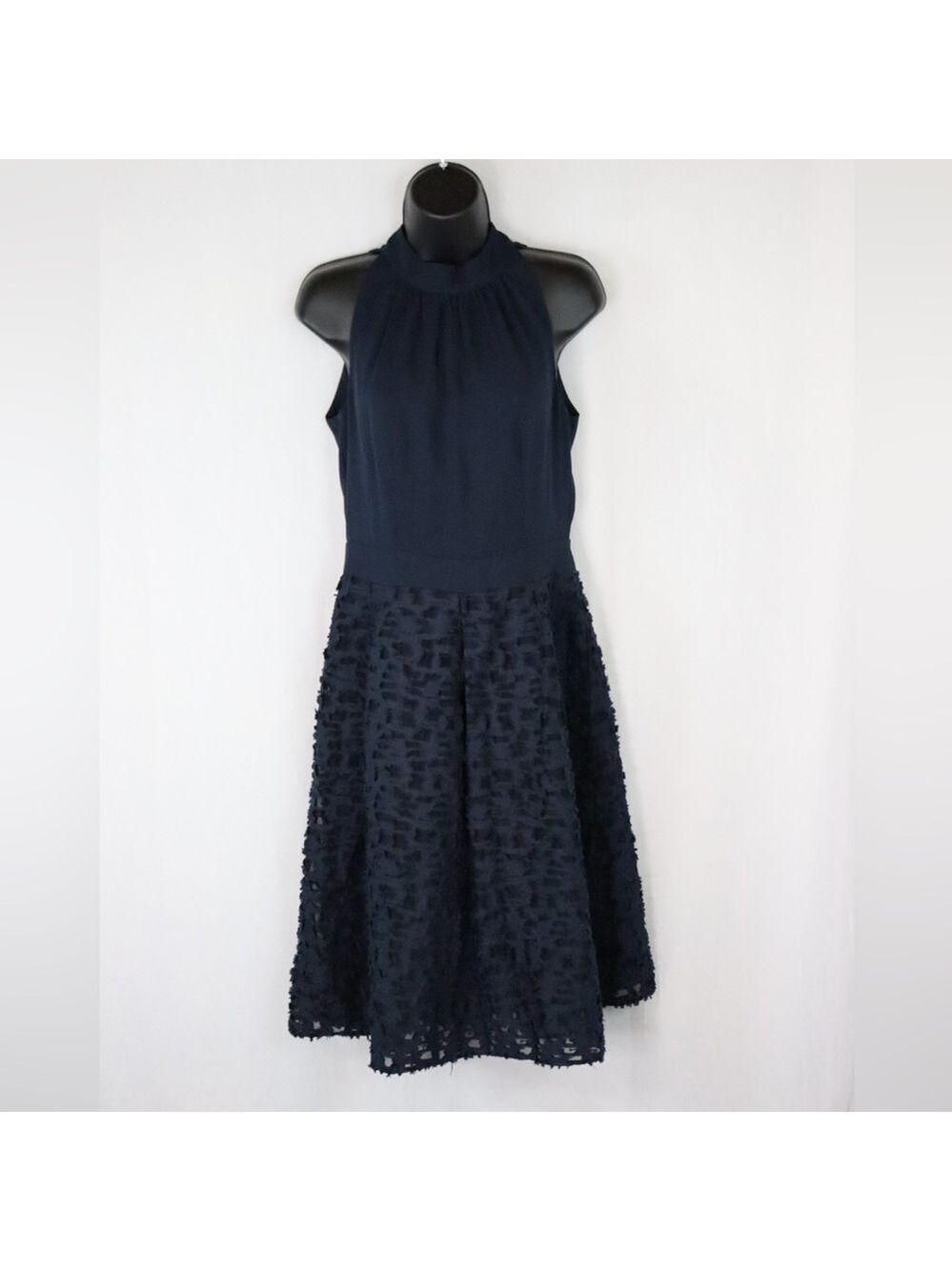 ESPRIT Navy Halter Neck Cocktail Dress